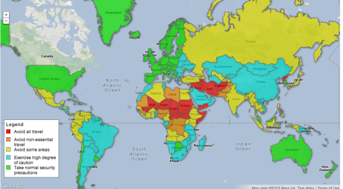I paesi più pericolosi per i turisti